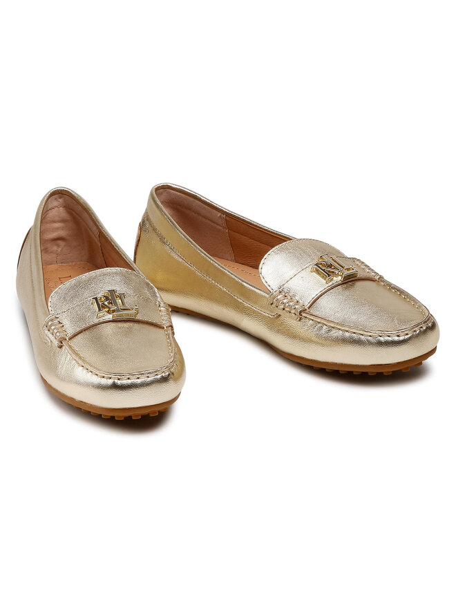 LAUREN RALPH LAUREN Mokasyny Lauren Ralph Lauren Barnsbury 802809341001 Złoty