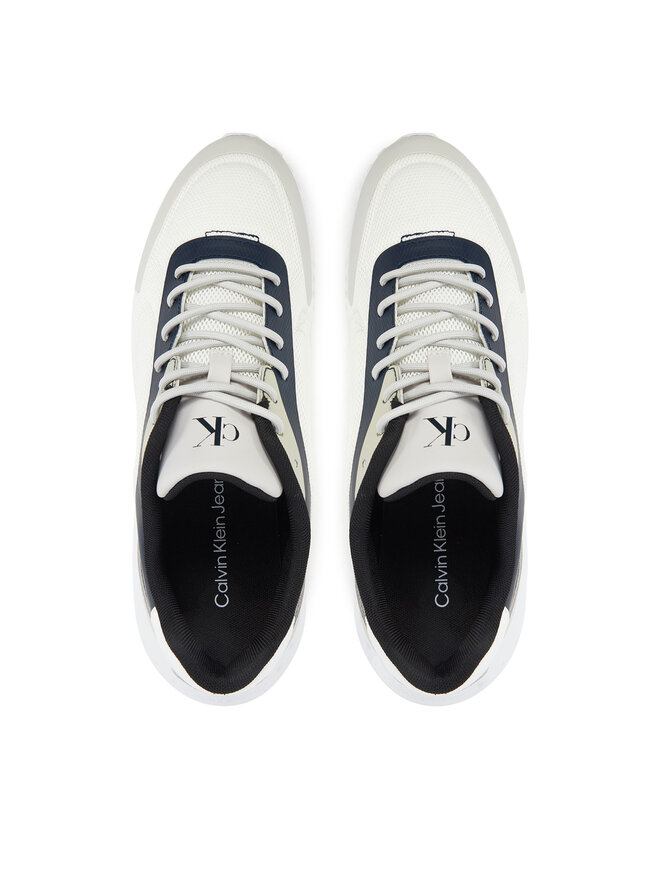 Calvin Klein Jeans Снікерcи Calvin Klein Jeans Eva Runner Low Mesh Mix YM0YM01185 Écru