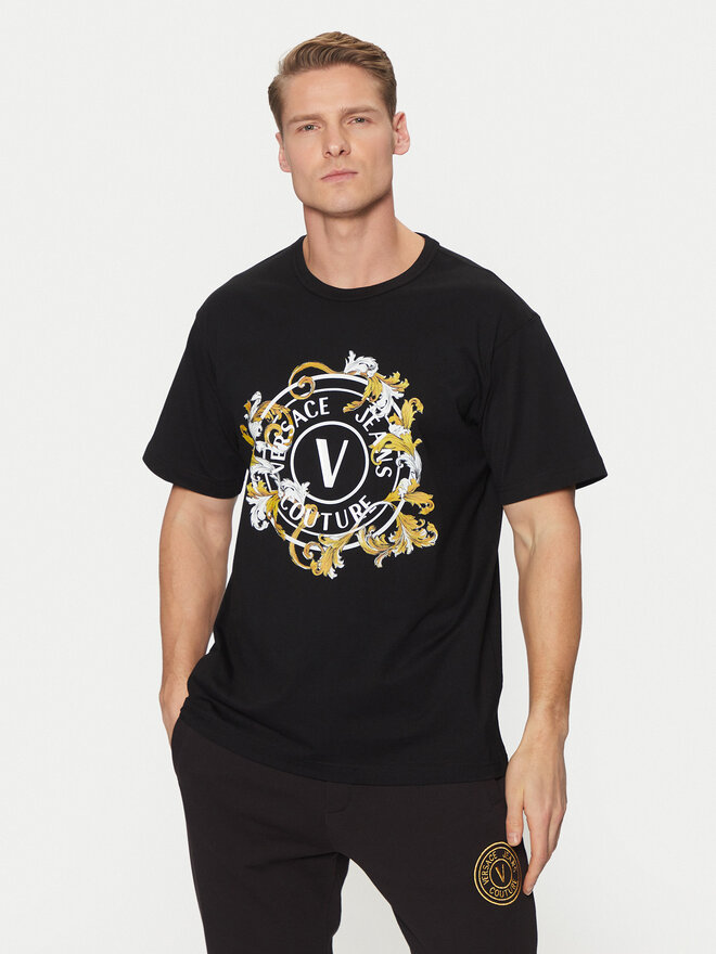 Versace Jeans Couture Versace Jeans Couture T-Shirt 78GAHC01 Μαύρο Regular Fit
