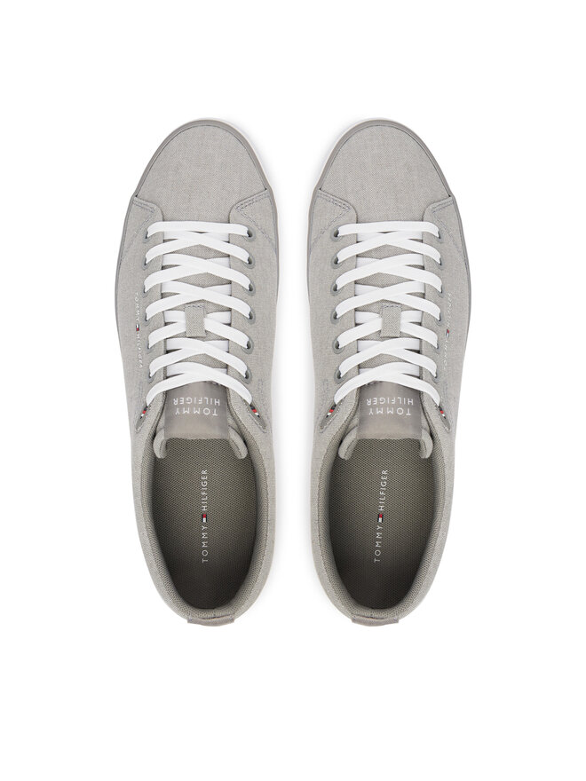Tommy Hilfiger Sneakers aus Stoff Tommy Hilfiger Th Hi Vulc Core Low Chambray FM0FM05818 Grau
