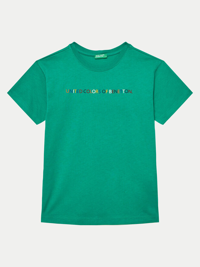 United Colors Of Benetton United Colors Of Benetton Marškinėliai 3I1XC10JL Žalia Regular Fit