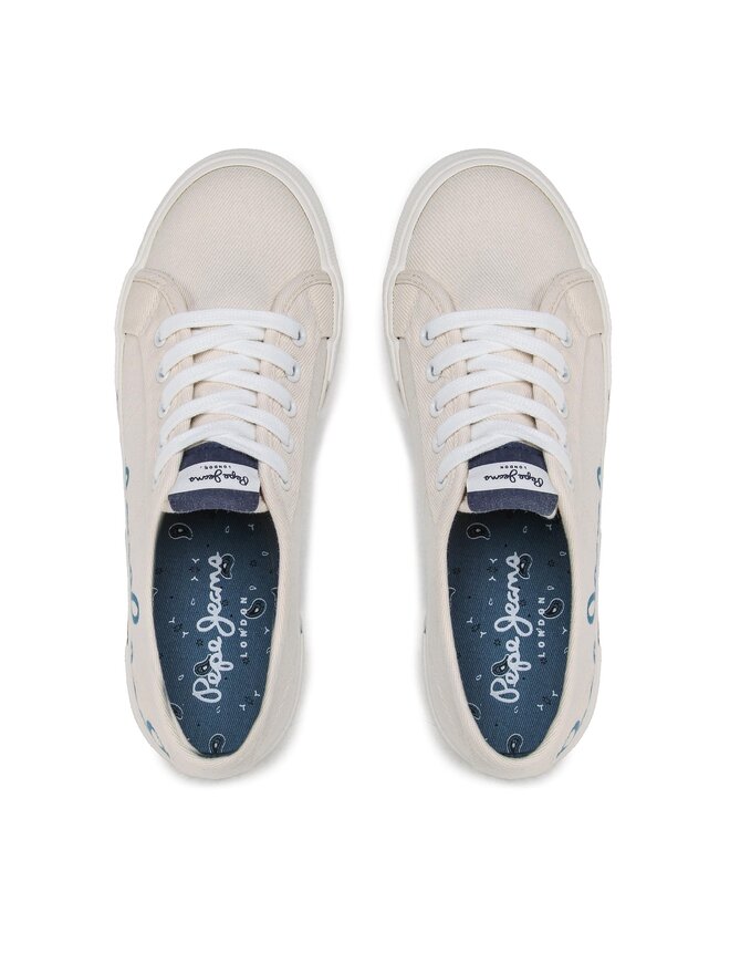 Pepe Jeans Tenisky Pepe Jeans Brady Denim W PLS31438 Bílá