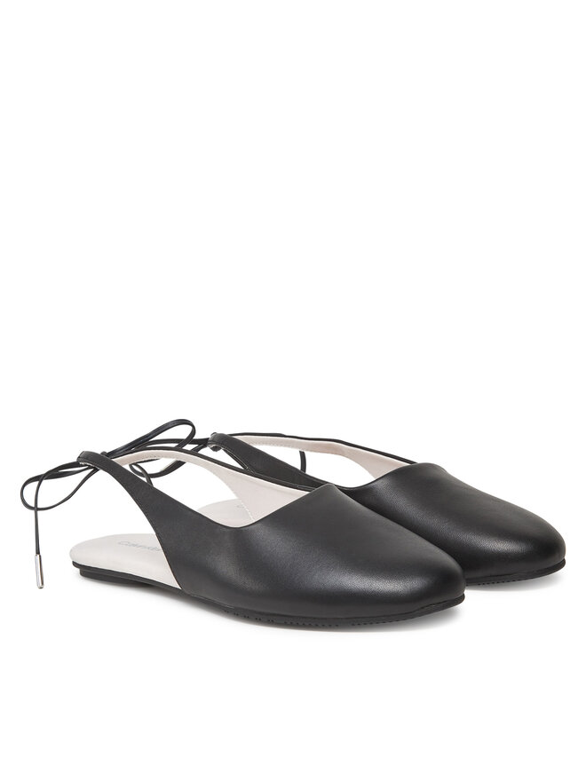 Calvin Klein Σανδάλια Calvin Klein Ballerina Sling Back Lth HW0HW02655 Μαύρο
