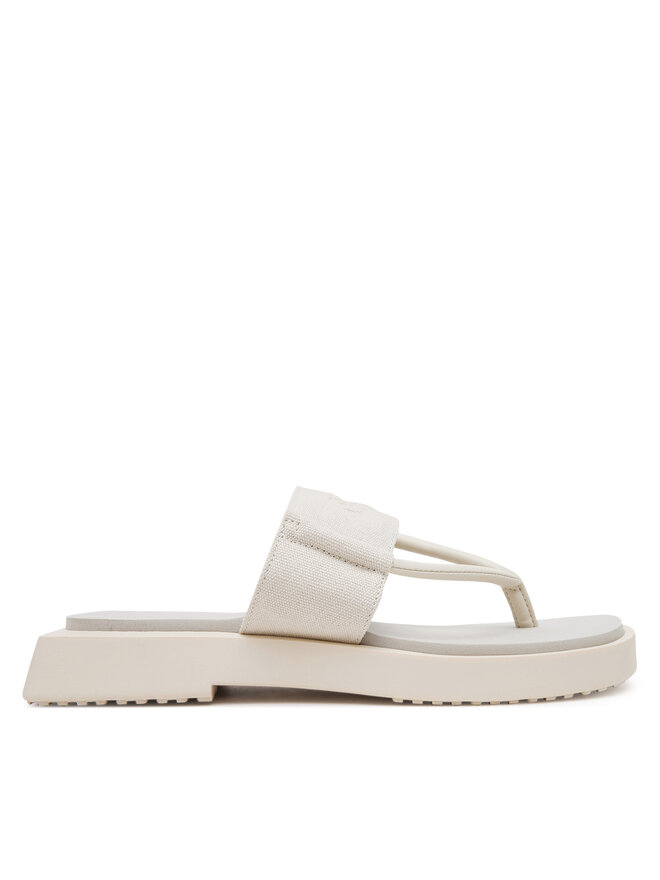 Calvin Klein Jeans Zehentrenner Calvin Klein Jeans Sq Low Wedge Sandal Rope YW0YW01717 Beige