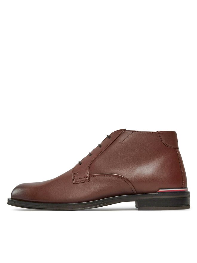 Tommy Hilfiger Gležnjače Tommy Hilfiger Core Rwb Hilfiger Lth L Boot FM0FM04804 Smeđa