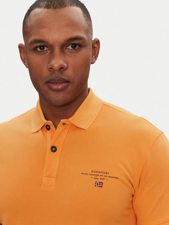 Napapijri Napapijri Polo marškinėliai Elbas NP0A4GDL Oranžinė Regular Fit