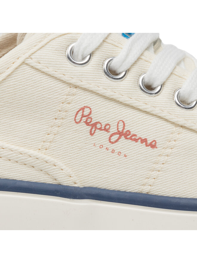 Pepe Jeans Tenisky Pepe Jeans Ottis Platform Girl Biela
