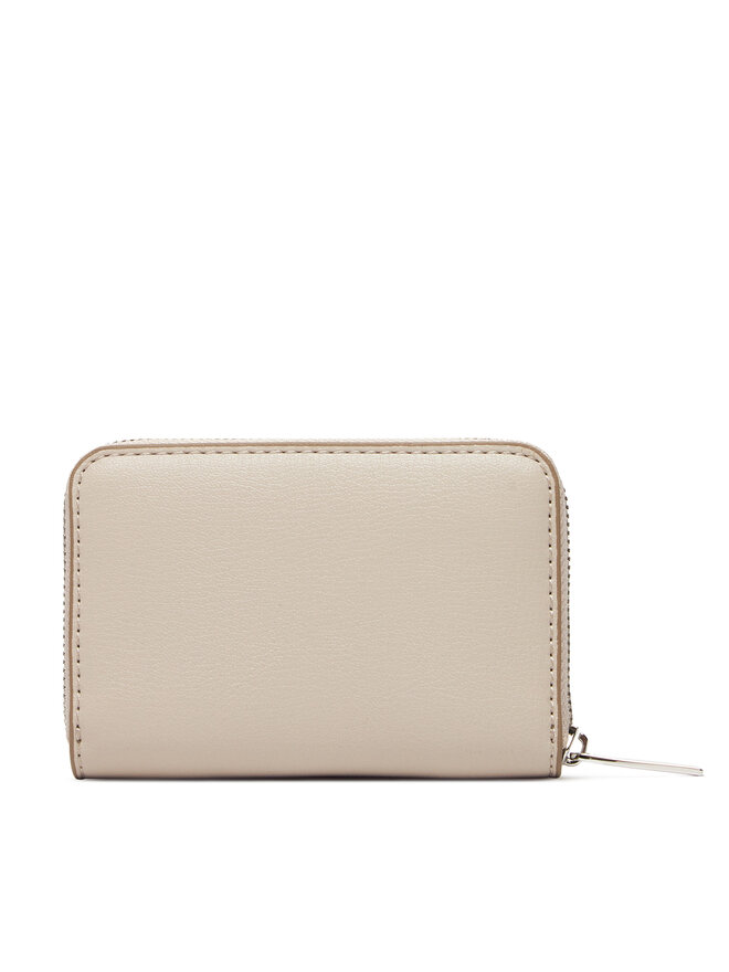 Calvin Klein Cartera grande para mujer Calvin Klein Foil Logo Medium Zip Around LV04F1091G Beis