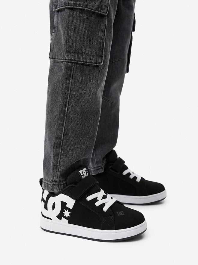 DC Shoes Снікерcи DC Shoes EO-COURT GRAFFIK ELASTIC TODDLER DC02547002 Чорний