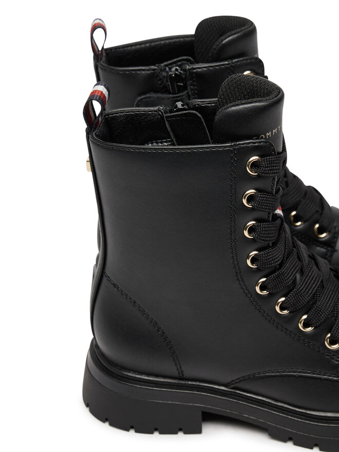 Tommy Hilfiger Schnürstiefeletten Tommy Hilfiger Lace-Up Bootie T3A5-33569-1351 M Schwarz