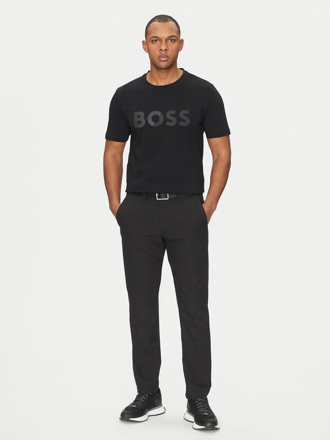 BOSS BOSS Футболка Tape Logo 50530990 Чорний Regular Fit