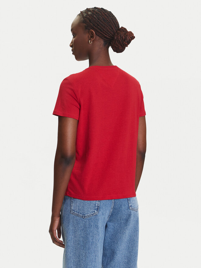 Tommy Jeans Tommy Jeans Marškinėliai Essential DW0DW21404 Raudona Regular Fit