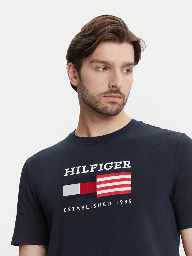Tommy Hilfiger Tommy Hilfiger Majica American Monotype MW0MW39843 Mornarsko modra Regular Fit