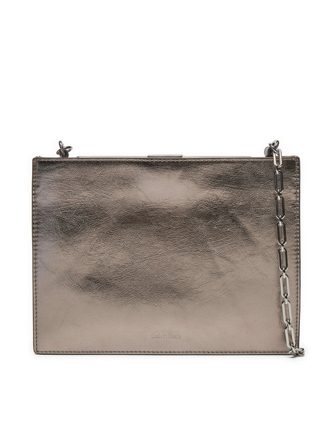 Calvin Klein Handtasche Calvin Klein Ck Night Square Crossbody_Shiny K60K612793 Silberfarben