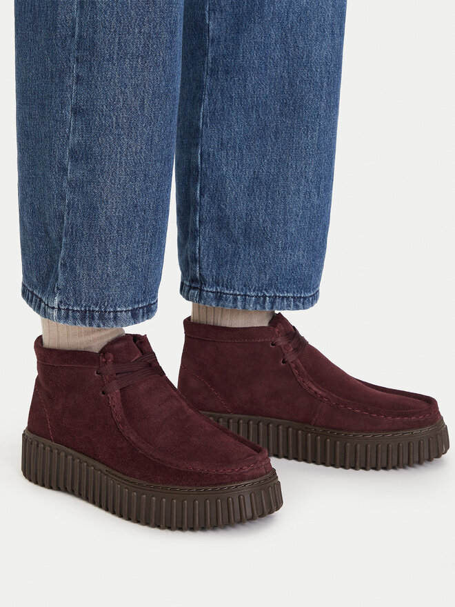 Clarks Schnürschuhe Clarks Torhill Moss 26329426 Dunkelrot