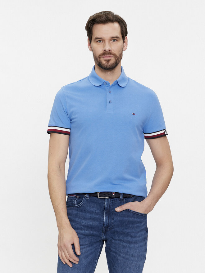 Tommy Hilfiger Tommy Hilfiger Polo Monotype Flag MW0MW33585 Plava Slim Fit