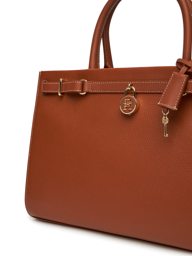 Tommy Hilfiger Bolso Tommy Hilfiger American Icon Tote Leather AW0AW17185 Marrón