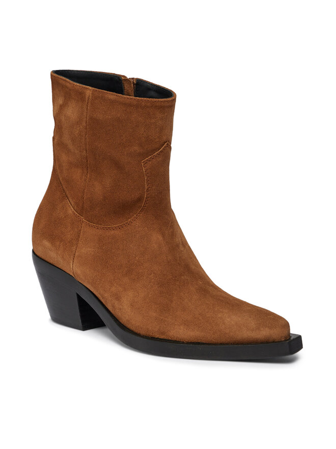 PINKO Botine PINKO Mozart Texano Al 23-24 BLKS1 102025 A0N8 Maro