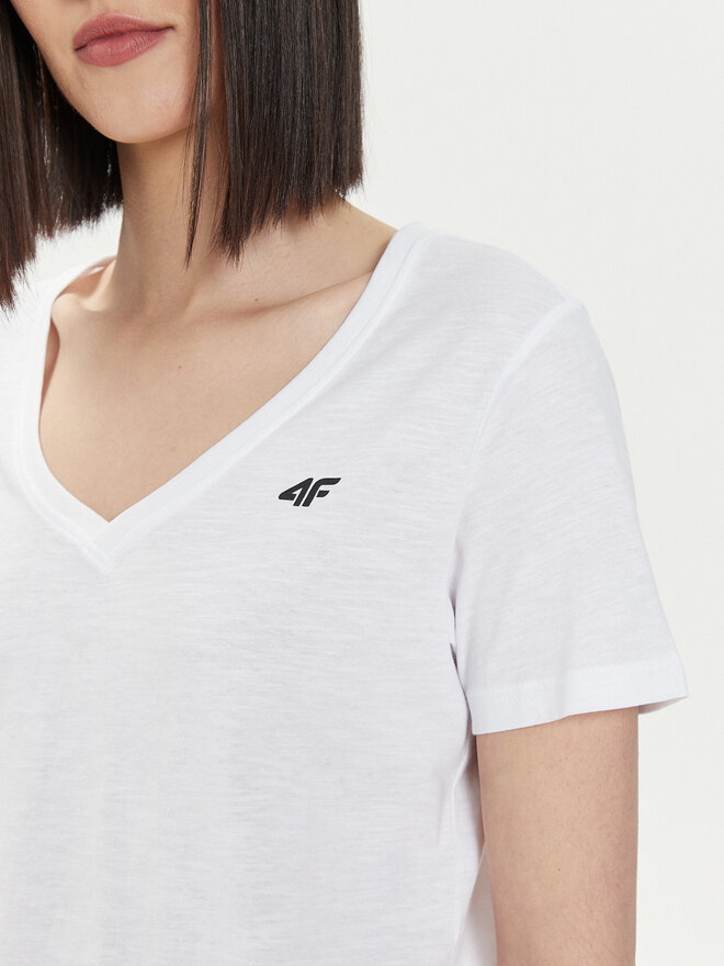 4F 4F Camiseta 4FWSS24TTSHF1162 Blanco Regular Fit