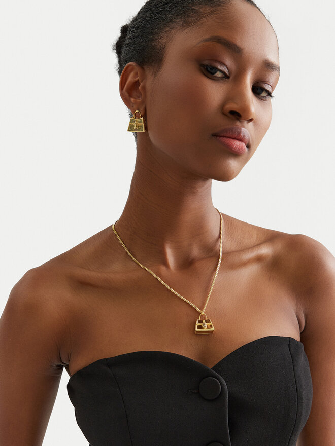 Marc Jacobs Nyaklánc Marc Jacobs The St. Marc Cuban-Link Chain Necklace 2F3JNC001J37 Arany