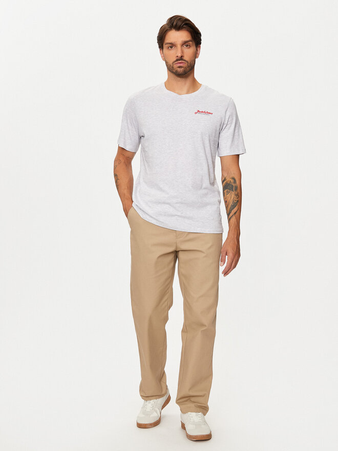Jack&Jones Jack&Jones Marškinėliai Erik 12257603 Pilka Relaxed Fit