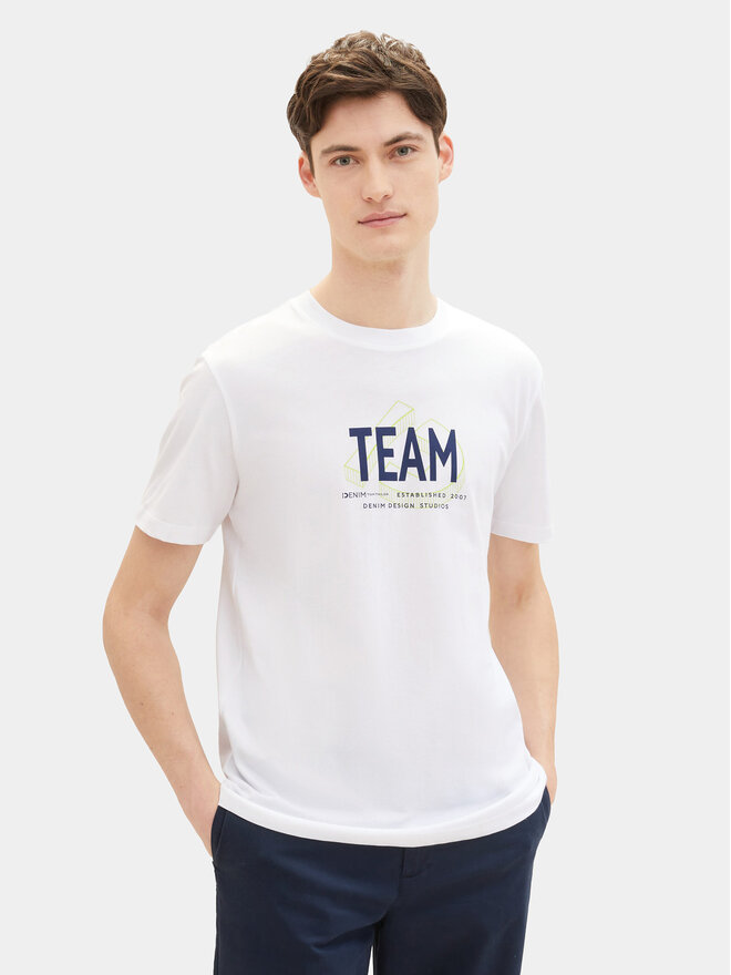 Tom Tailor Denim Tom Tailor Denim T-Shirt 1040838 Λευκό Regular Fit
