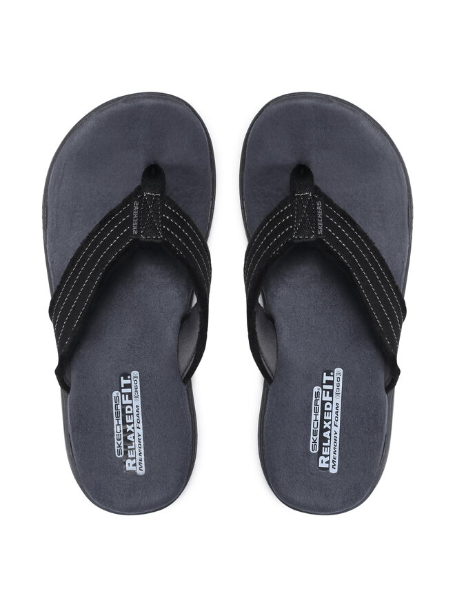Infradito Skechers Arven 65091 BLK Nero escarpe