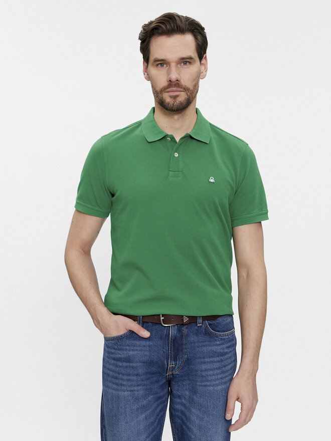 United Colors Of Benetton United Colors Of Benetton Polo marškinėliai 3089J3179 Žalia Regular Fit
