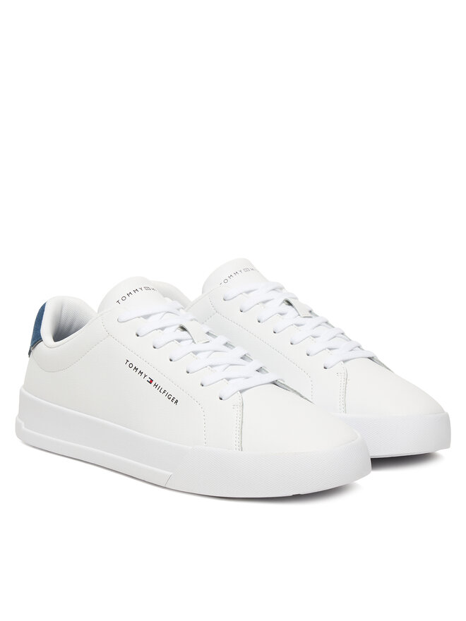 Tommy Hilfiger Tenisice Tommy Hilfiger Th Court Lth Detail Ess FM0FM05367 Bijela