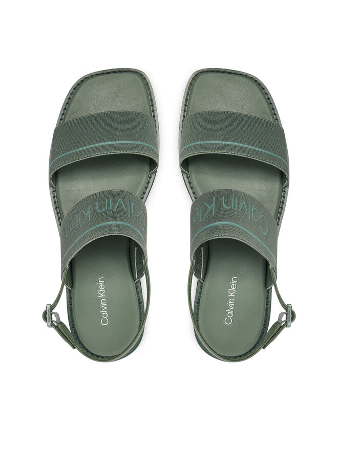 Calvin Klein Sandale Calvin Klein Flat Sandal He HW0HW01990 Verde