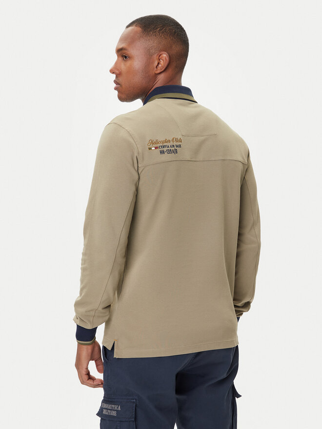 Aeronautica Militare Aeronautica Militare Polo marškinėliai 252PO1896UP00173 Chaki Regular Fit