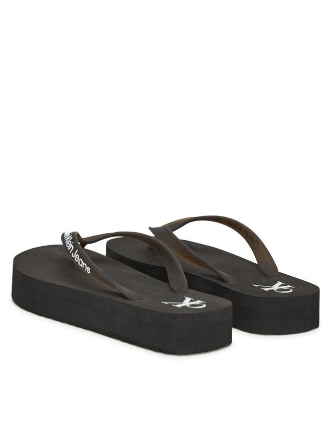Calvin Klein Jeans Zehentrenner Calvin Klein Jeans Beach Sandal Flatform Tpu YW0YW01830 Schwarz