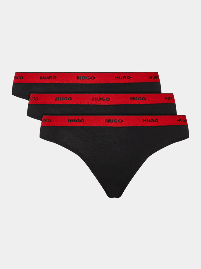 HUGO Hugo 3er-Set klassische Damenslips 50480157 Schwarz