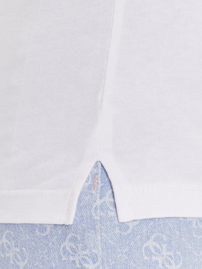 Guess Guess Marškinėliai W1YI1B I3Z14 Balta Slim Fit