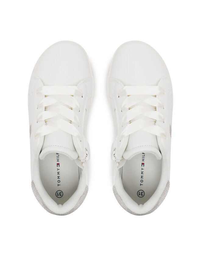 Tommy Hilfiger Сникърси Tommy Hilfiger Low Cut Velcro Sneaker T1A9-33728-1439 S Бял