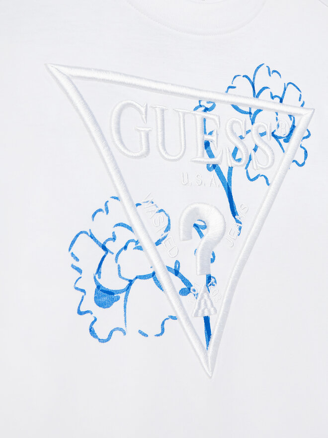 Guess Guess Marškinėliai L5GI09K 8HM4 Balta Regular Fit