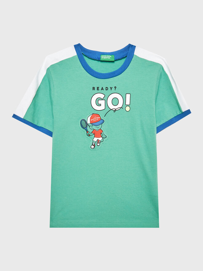 United Colors Of Benetton United Colors Of Benetton Футболка 3096G108L Зелений Regular Fit