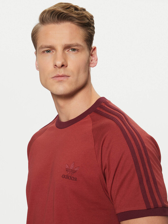 adidas adidas T-Shirt adicolor Classics 3-Stripes JN7019 Rot Slim Fit