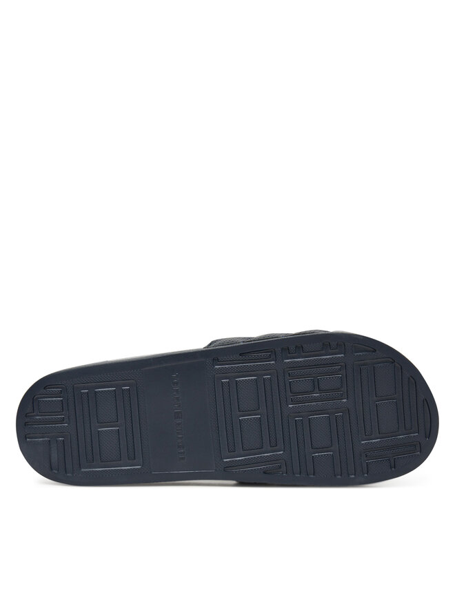 Tommy Hilfiger Pantoletten Tommy Hilfiger Pad Perf Pool Slide FM0FM05709 Dunkelblau