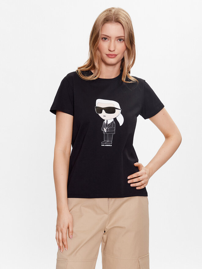 KARL LAGERFELD KARL LAGERFELD T-Shirt Ikonik 2.0 230W1700 Μαύρο Regular Fit