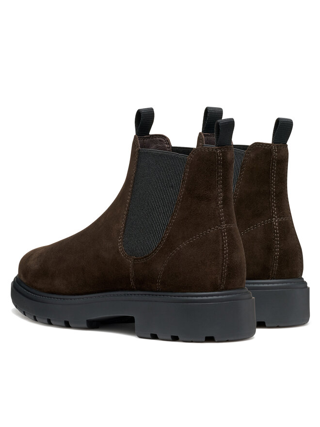 Geox Kotníková obuv s elastickým prvkem Geox U Spherica Ec7 U46FRA 00022 C6006 Hnědá