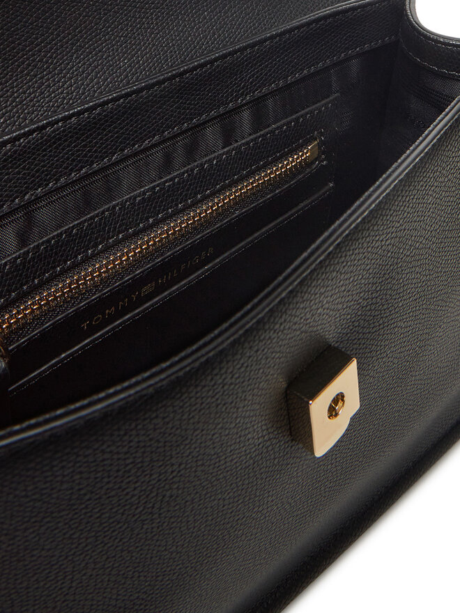 Tommy Hilfiger Handtasche Tommy Hilfiger Th Eternity Mini Satchel AW0AW17176 Schwarz