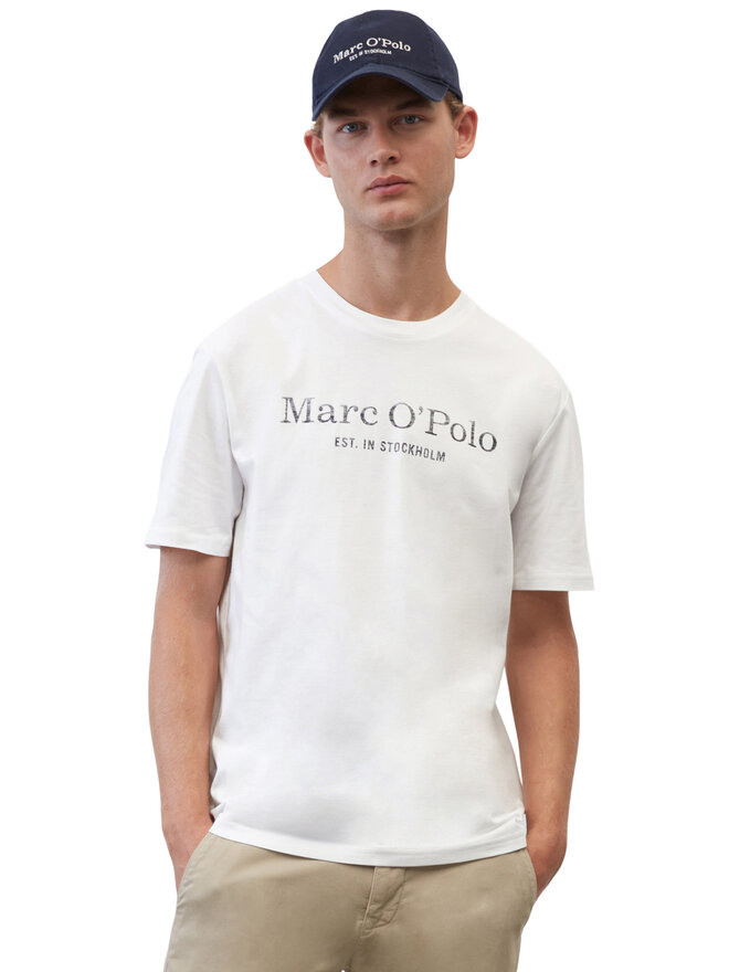 Marc O'Polo Marc O'Polo Marškinėliai B21201251052 Balta Regular Fit