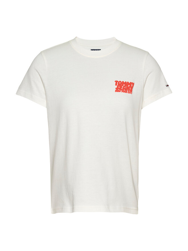 Tommy Jeans Tommy Jeans T-Shirt Bubble DW0DW21338 Λευκό Regular Fit