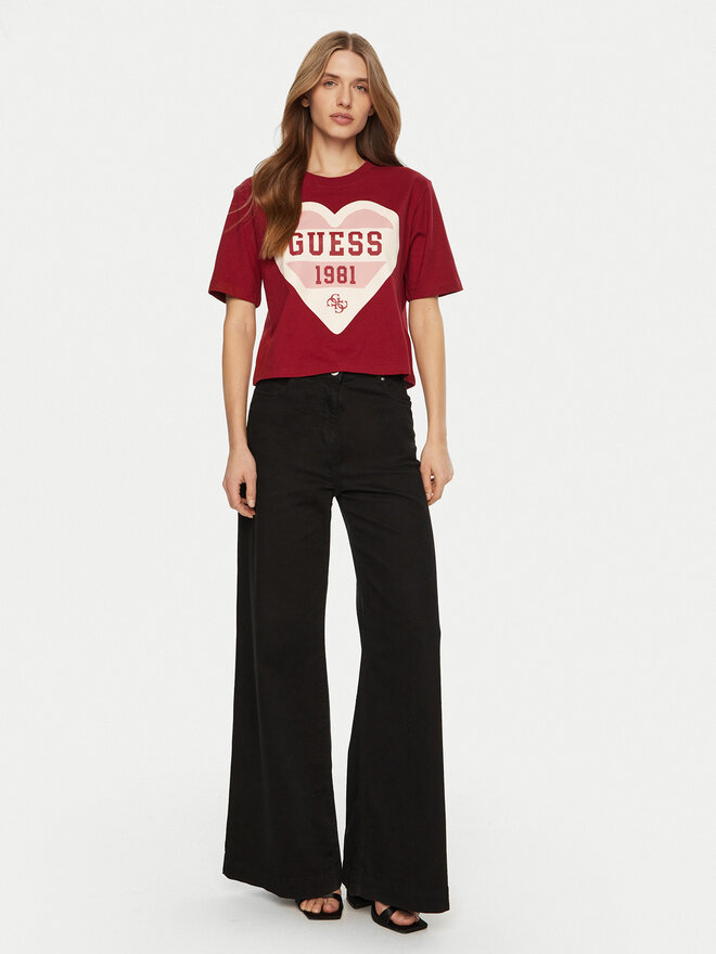Guess Guess Marškinėliai V5RI01 I3Z14 Smėlio Regular Fit