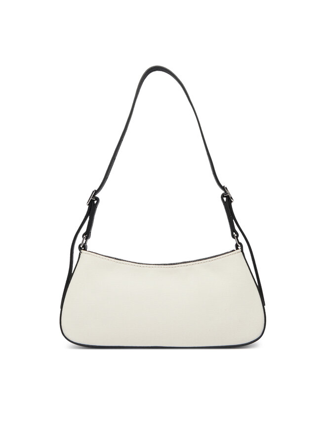 Calvin Klein Handtasche Calvin Klein Ck Canvas Small Shoulder Bag LV04F3347G Weiß