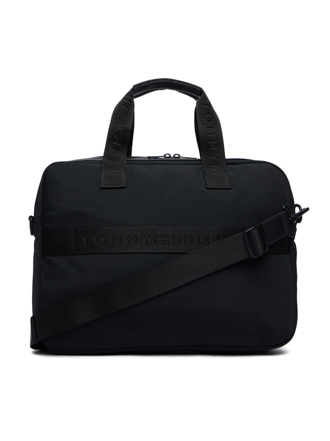 Tommy Hilfiger Laptoptasche Tommy Hilfiger Th Repreve Computer Bag AM0AM14445 Schwarz