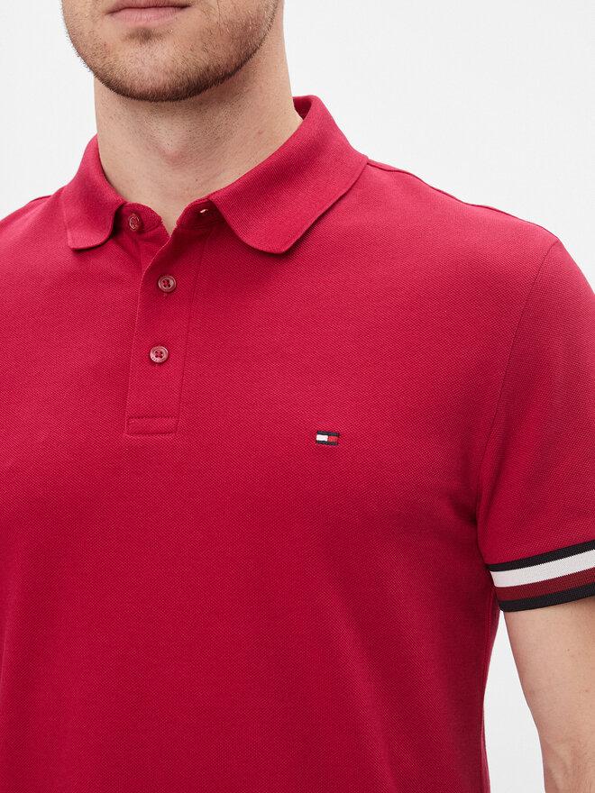 Tommy Hilfiger Tommy Hilfiger Pólóing Monotype Flag MW0MW33585 Piros Slim Fit