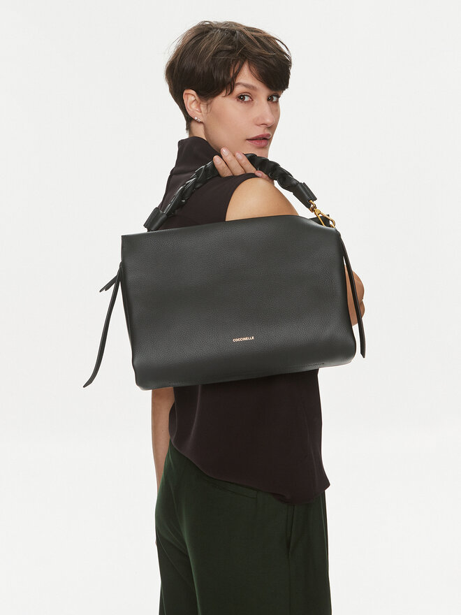 Coccinelle Handtasche Coccinelle Grana Double E1 M50 19 02 01 Schwarz