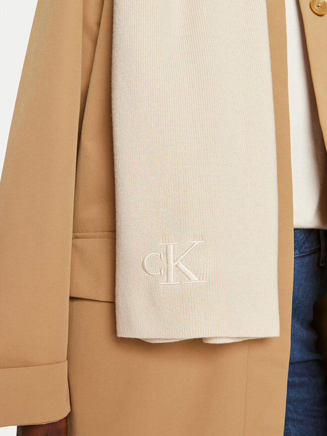 Calvin Klein Schal Calvin Klein Monogram K60K612659 Écru